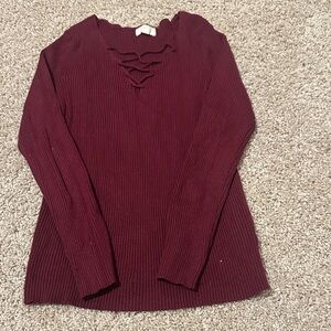 Women's Burgundy Sweater